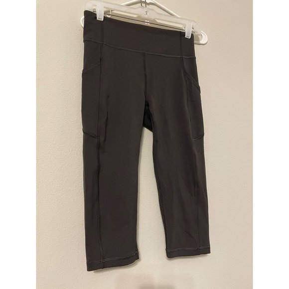 Lululemon Invigorate High-Rise Crop 17" Graphite Grey Size 6 - Picture 7 of 11